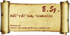 Böröndy Szabolcs névjegykártya
